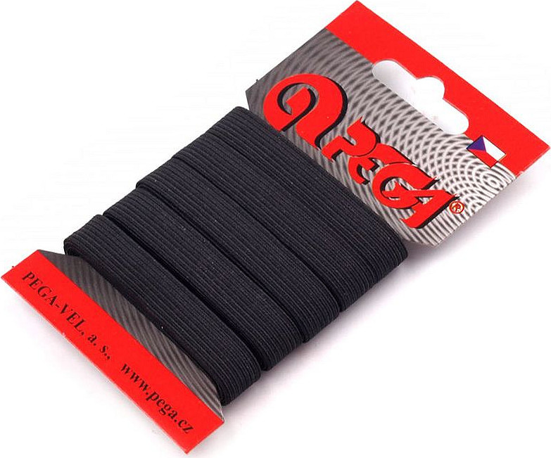 Prádlová pruženka na kartě šíře 11 mm Varianta: černá, Balení: 1 karta
