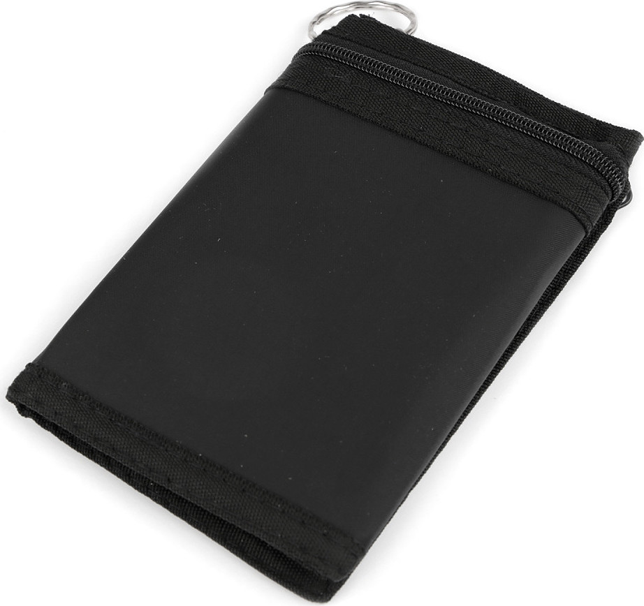 Textilní peněženka s řetízkem Varianta: 1 černá bez potisku, Balení: 1 ks