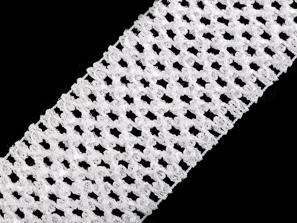 Síťovaná pruženka šíře 70 mm pro výrobu tutu sukýnek Varianta: 1 bílá, Balení: 1 m