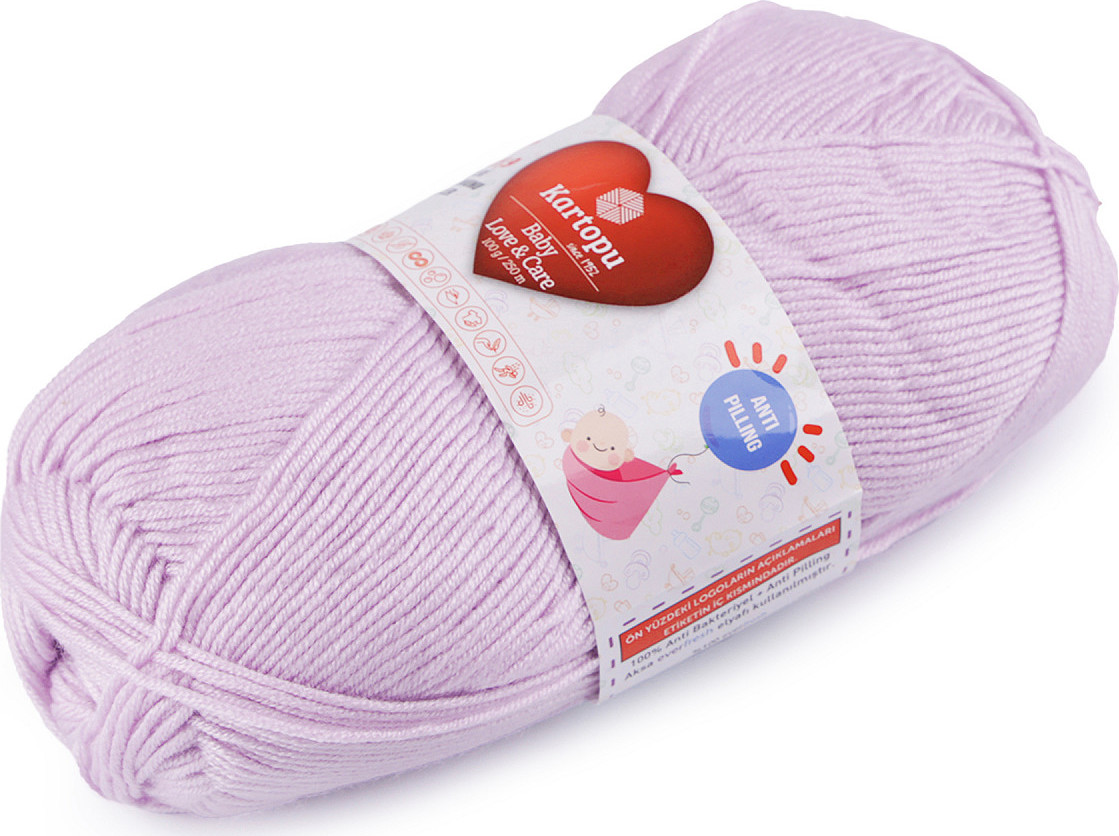 Pletací příze Baby Love a Care 100 g Varianta: 26 (706) fialová lila, Balení: 1 ks