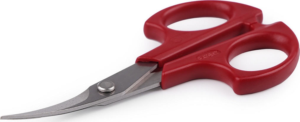 Nůžky PIN vyšívací délka 13,5 cm zahnuté Varianta: červená, Balení: 1 ks