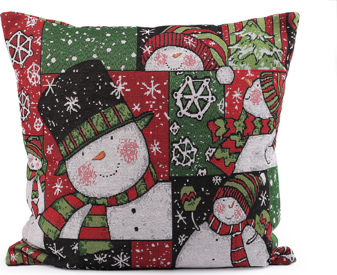 Vánoční dekorační polštář dětský motiv 45x45 cm gobelín Varianta: 2 červená, Balení: 1 ks