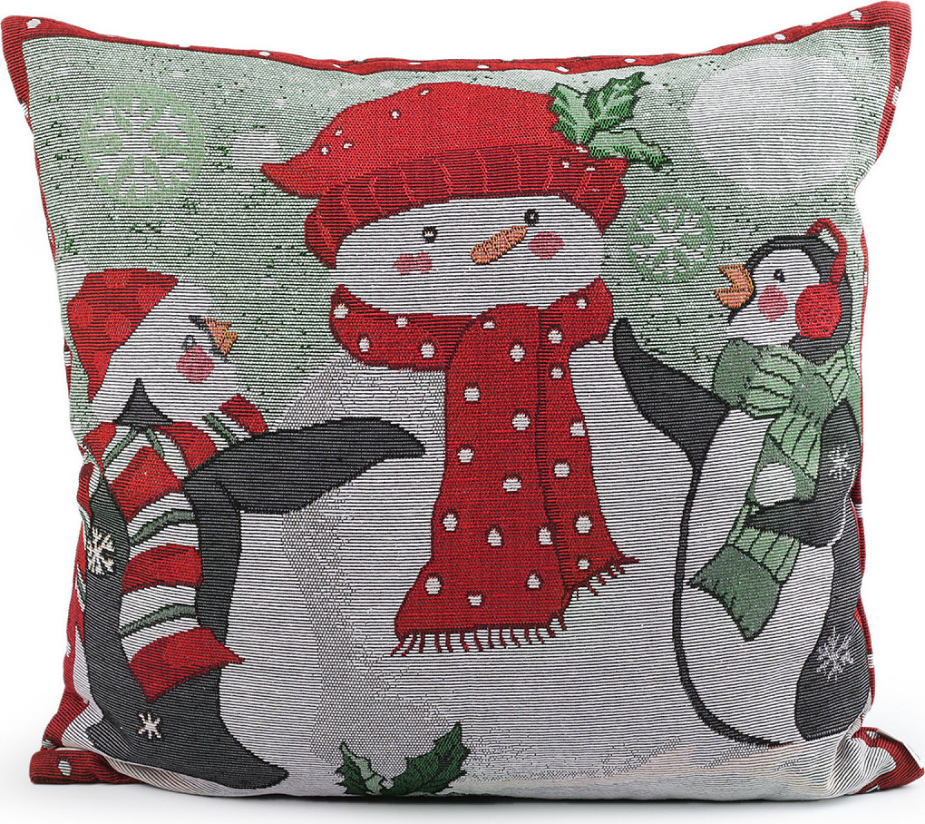 Vánoční dekorační polštář dětský motiv 45x45 cm gobelín Varianta: 3 šedá nejsvětlejší, Balení: 1 ks
