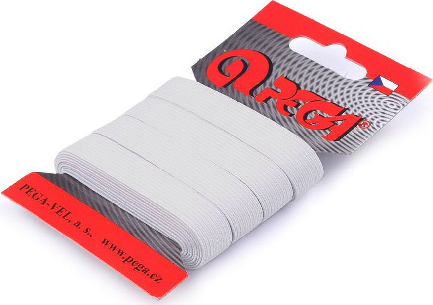 Prádlová pruženka na kartě šíře 12 mm Varianta: 1 (1101) bílá, Balení: 1 karta