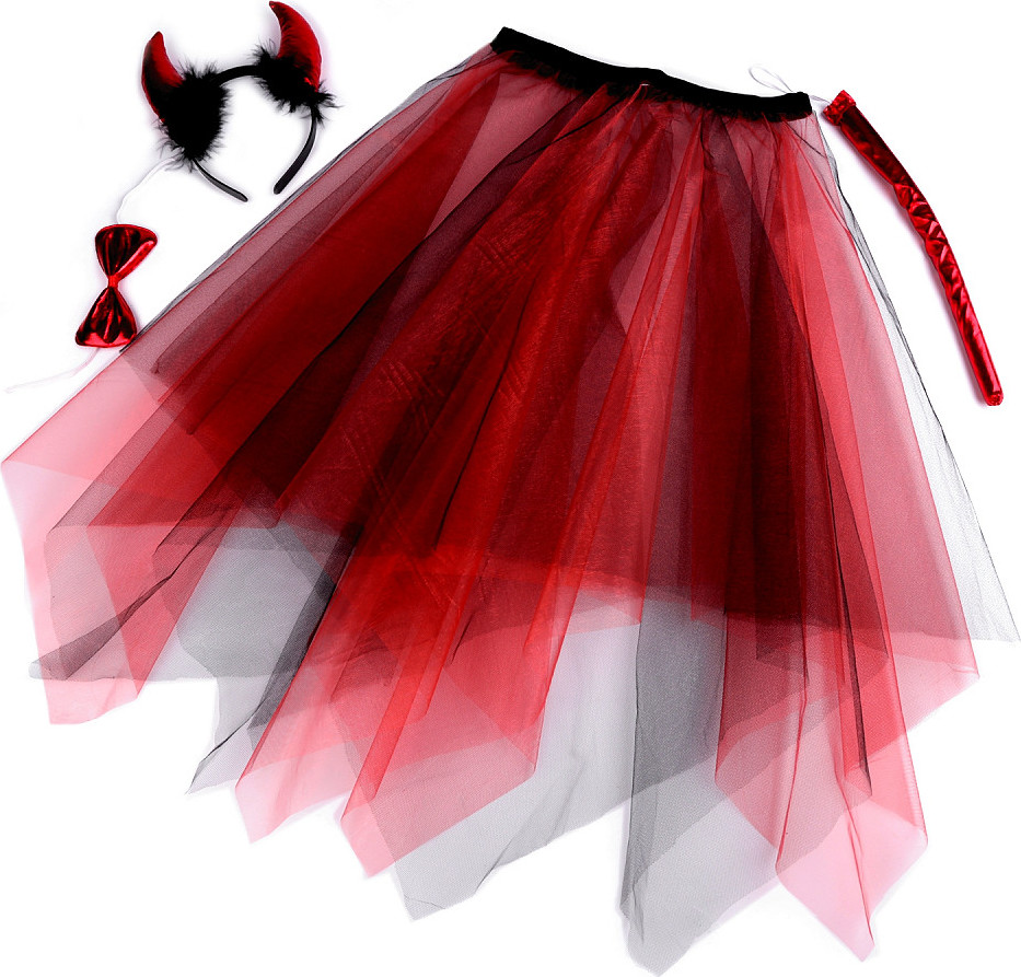 Karnevalový kostým čertice dívčí Varianta: vel 120 červená, Balení: 1 sada