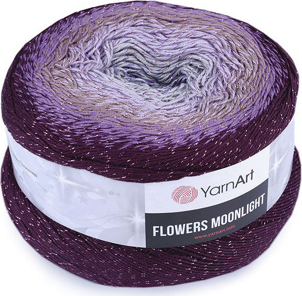 Pletací příze Flowers Moonlight 260 g Varianta: 4 (3261) šedá světlá modrá, Balení: 1 ks