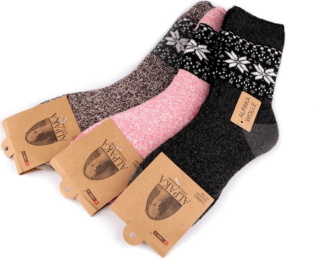 Dámské ponožky thermo Alpaka Varianta: 3 (vel. 35-38) mix náhodný, Balení: 3 pár