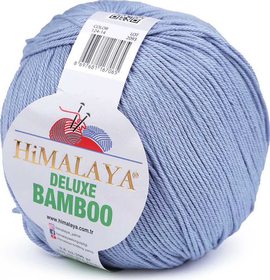 Pletací příze Deluxe Bamboo 100 g Varianta: 6 (14) modrá světlá, Balení: 1 ks