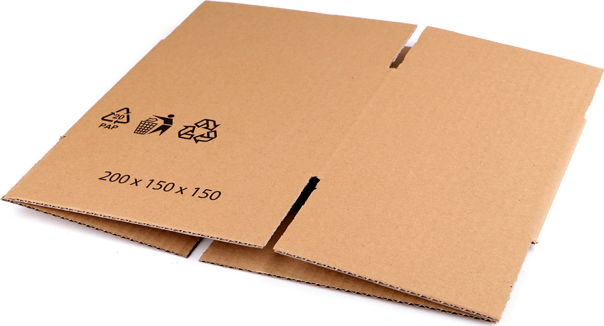Kartonová krabice 20x15x15 cm Varianta: hnědá přírodní, Balení: 1 ks