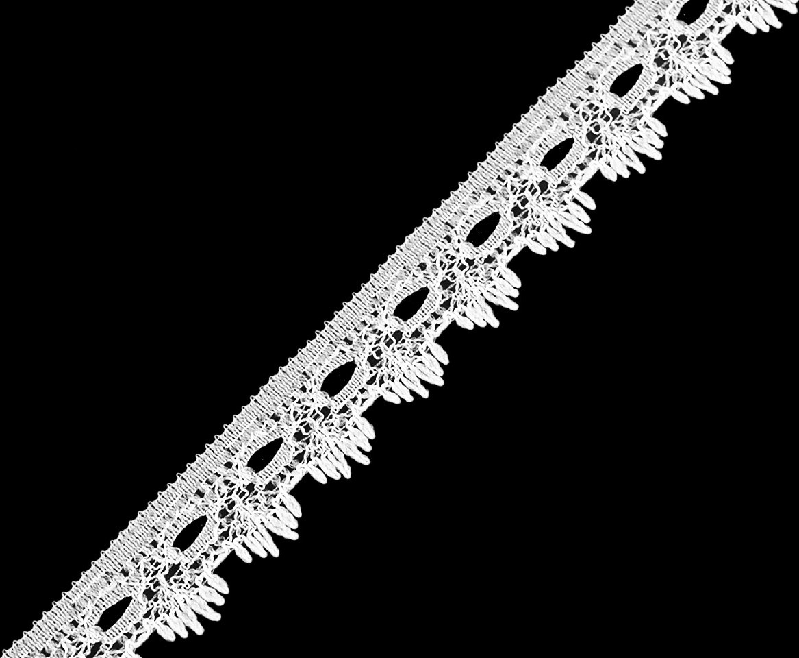 Silonová krajka šíře 17 mm Varianta: 1 bílá, Balení: 25.2 m