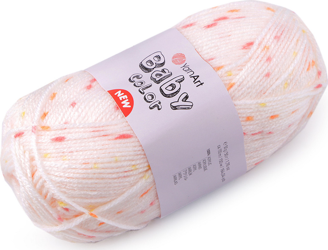 Pletací příze Baby Color 50 g Varianta: 11 (215) meruňková, Balení: 1 ks