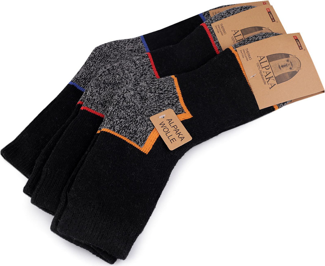 Pánské ponožky thermo Alpaka Varianta: 7 (vel. 39-42) mix, Balení: 3 pár