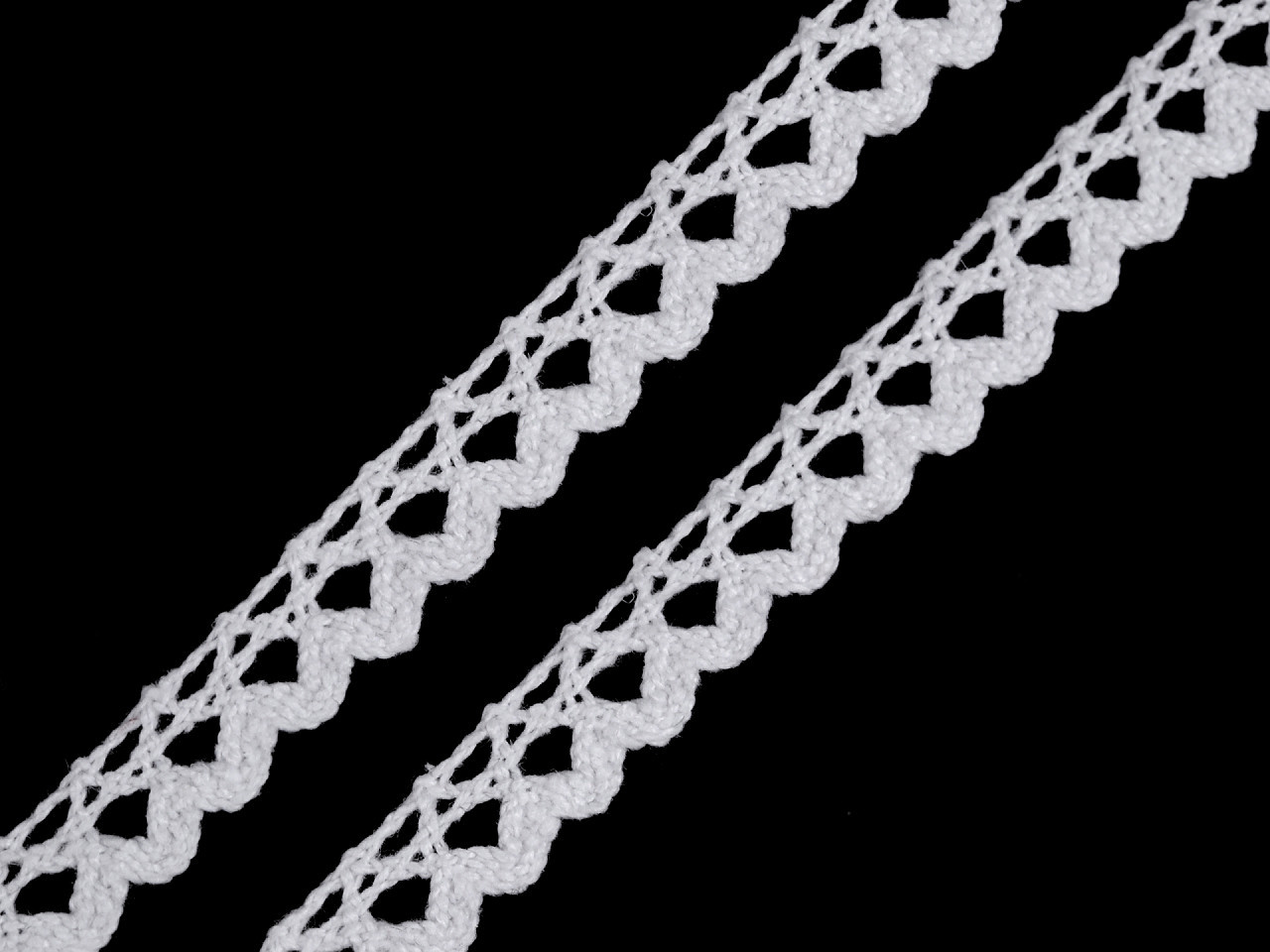Bavlněná krajka paličkovaná šíře 11 mm Varianta: bílá, Balení: 22.5 m