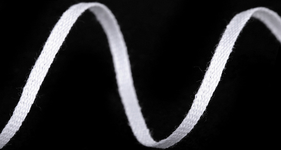 Bavlněná šňůra - pertle šíře 3 mm Varianta: 1 bílá, Balení: 670 m