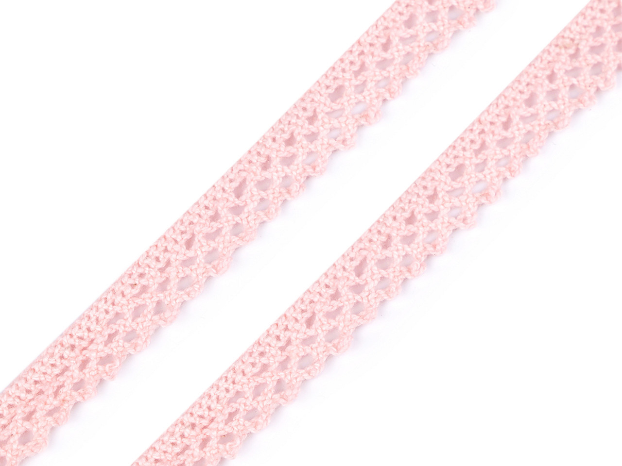 Bavlněná krajka paličkovaná šíře 12 mm Varianta: 3 růžová sv., Balení: 5 m