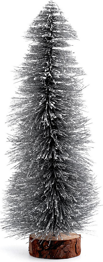 Dekorace vánoční stromeček s glitry Varianta: 1 stříbrná, Balení: 1 ks