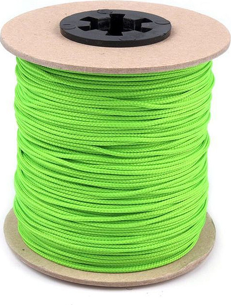 Oděvní šňůra PES Ø1,5 mm Varianta: 5474 zelená limetková neon, Balení: 100 m
