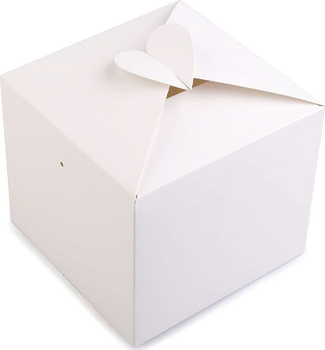 Papírová krabička se srdcem Varianta: 1 bílá, Balení: 50 ks