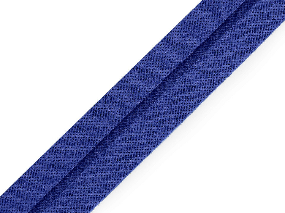 Šikmý proužek bavlněný šíře 20 mm zažehlený Varianta: 5 / 16 modrá safírová, Balení: 49 m