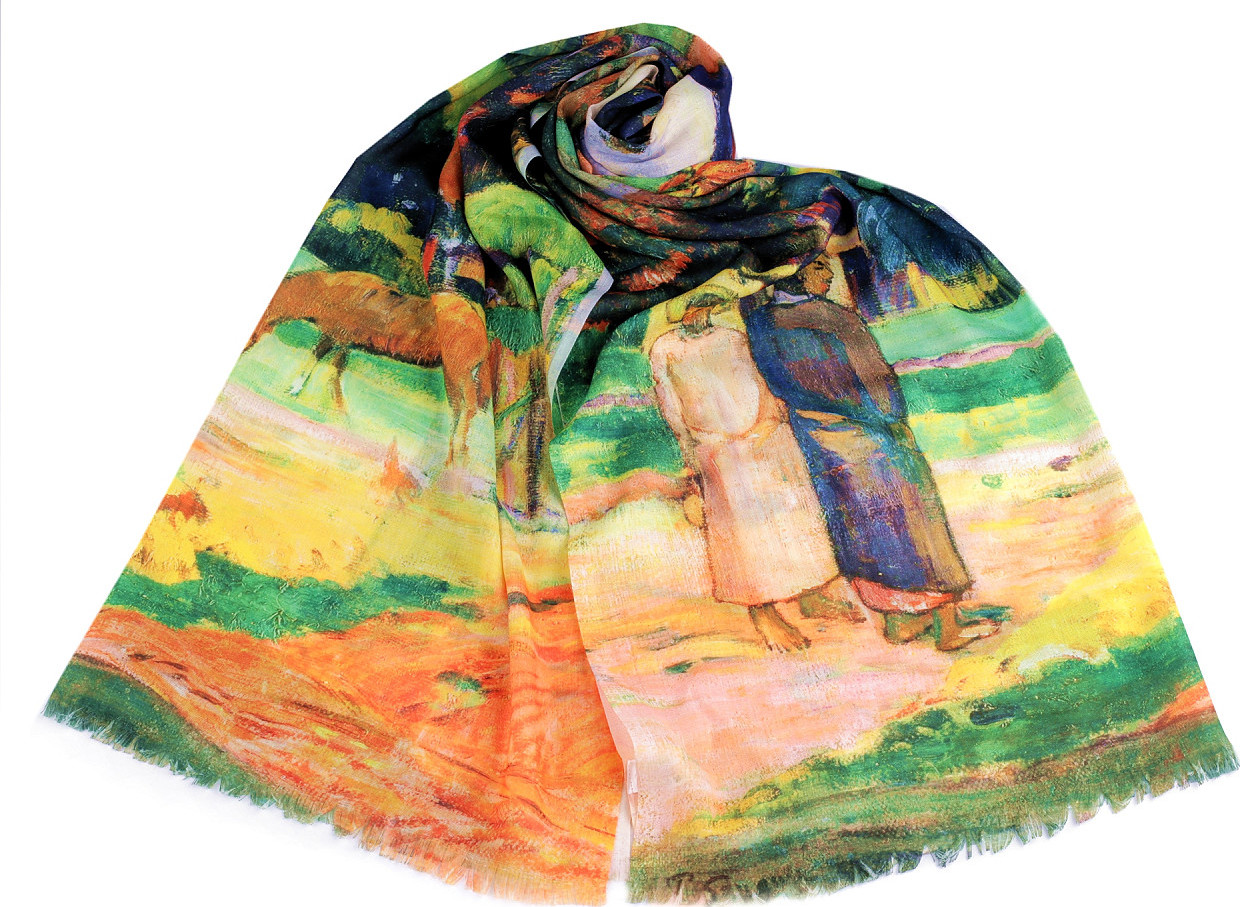 Bavlněný šátek / šála 70x170 cm Varianta: 5 zelená, Balení: 1 ks