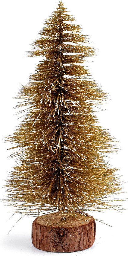 Dekorace vánoční stromeček s glitry Varianta: 3 (20 cm) zlatá, Balení: 1 ks