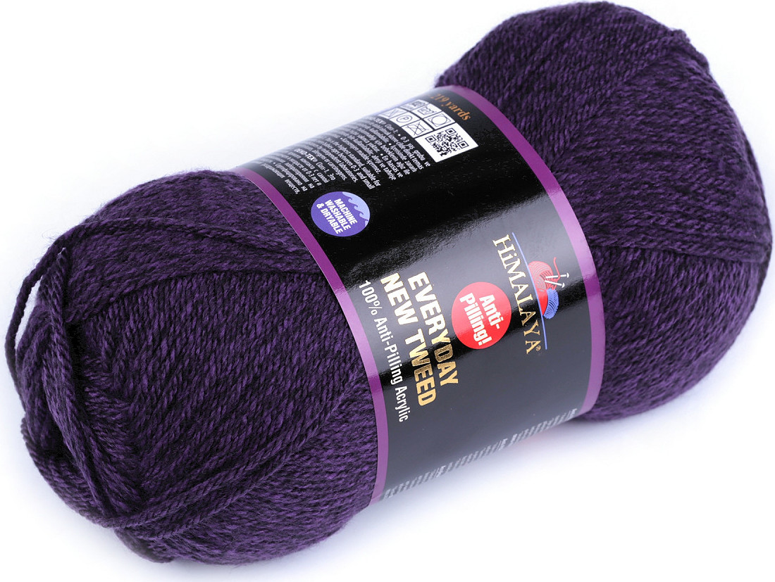 Příze pletací Everyday New Tweed 100 g Varianta: 5 (75115) švestková, Balení: 1 ks