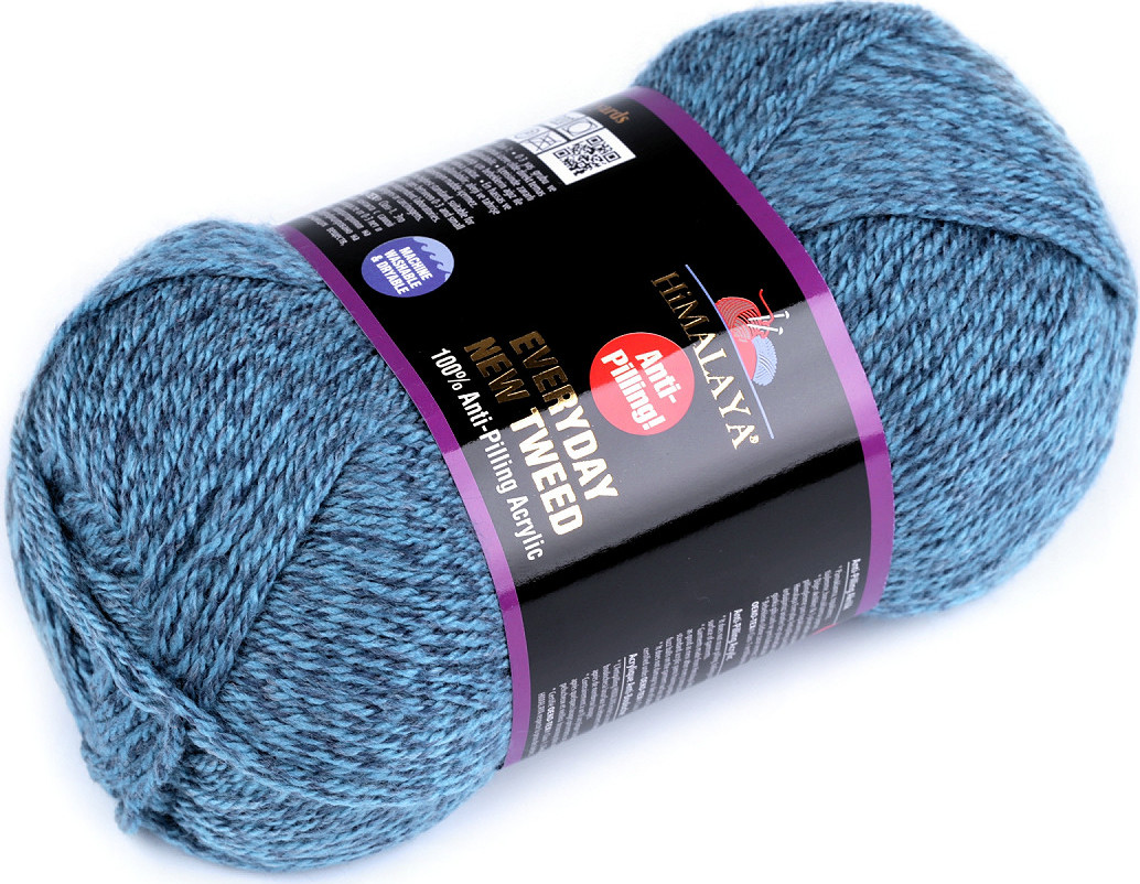 Příze pletací Everyday New Tweed 100 g Varianta: 4 (75107) modrá, Balení: 1 ks