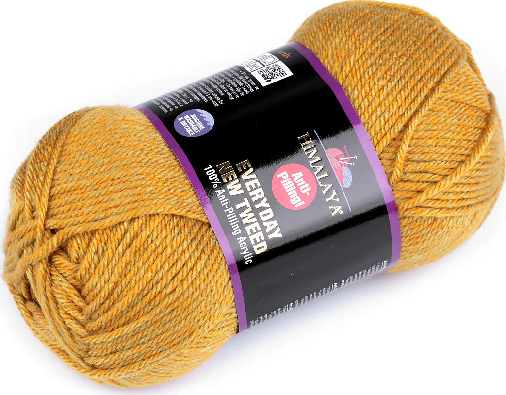 Příze pletací Everyday New Tweed 100 g Varianta: 1 (75103) hořčicová, Balení: 1 ks