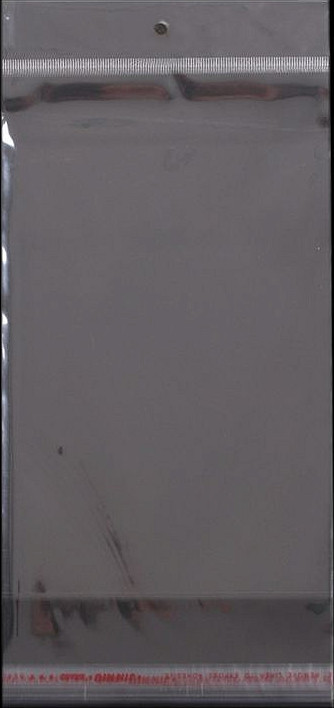 PP sáček s lepicí klopou a závěsem 13x22cm Varianta: transparent, Balení: 100 ks