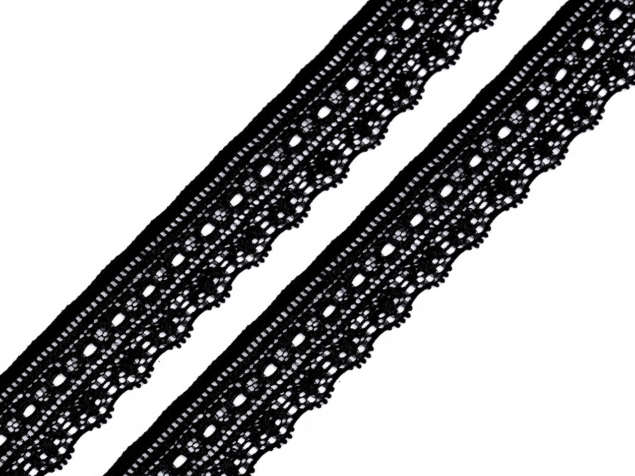 Elastická krajka šíře 25 mm Varianta: 2 černá, Balení: 25.2 m