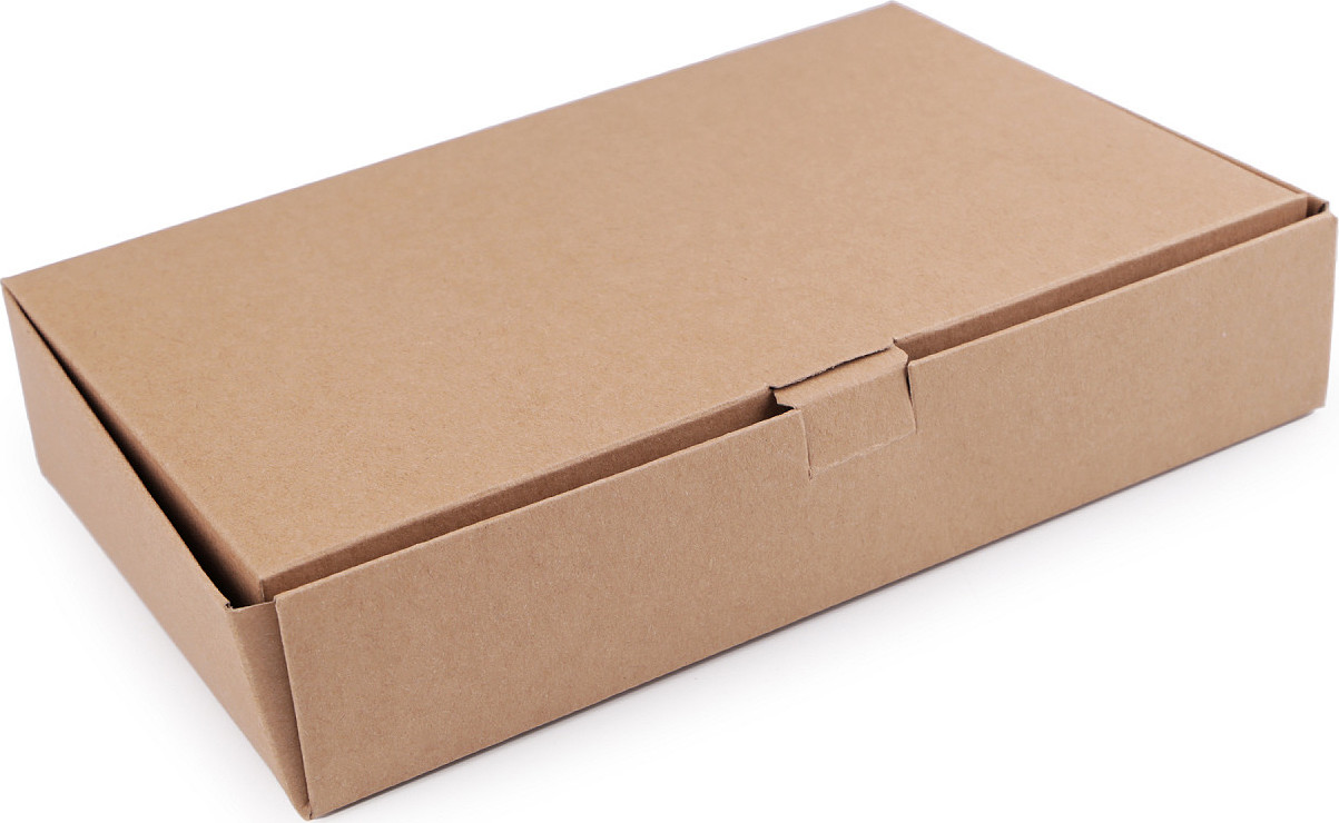 Papírová krabička Varianta: 3 (16 x 23,5 cm) hnědá přírodní, Balení: 1 ks
