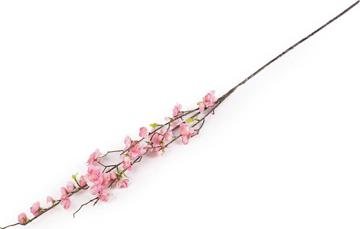 Umělá větvička sakura dlouhá Varianta: 3 růžová sv., Balení: 1 ks