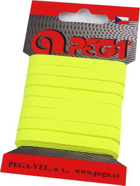 Prádlová pruženka na kartě šíře 7 mm barevná Varianta: 3 (4206) žlutozelená ost. neon, Balení: 1 karta