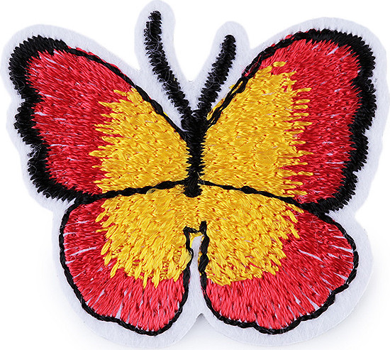 Nažehlovačka motýl Varianta: 4 růžová ostrá, Balení: 10 ks