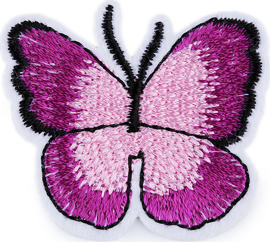 Nažehlovačka motýl Varianta: 11 fialovorůžová, Balení: 10 ks