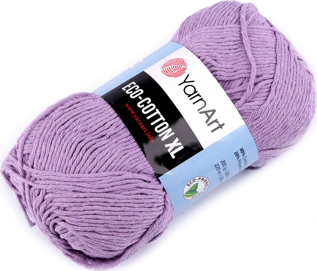 Pletací příze Eco - cotton XL 200 g Varianta: 15 (771) fialová lila, Balení: 1 ks
