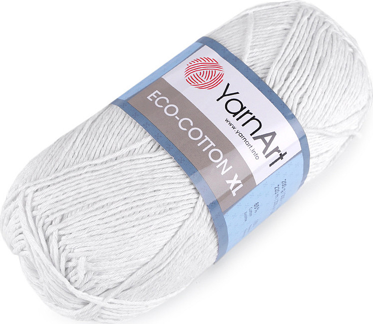 Pletací příze Eco - cotton XL 200 g Varianta: 1 (760) bílá, Balení: 1 ks