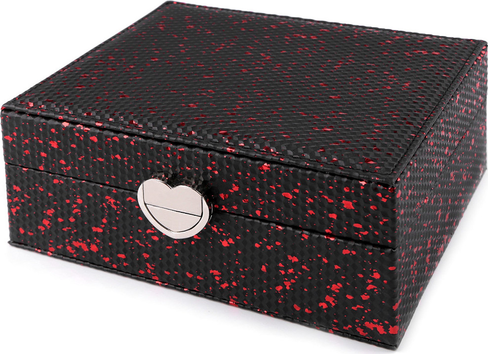Šperkovnice 15,5x20,5x8 cm Varianta: 3 černá červená, Balení: 1 ks
