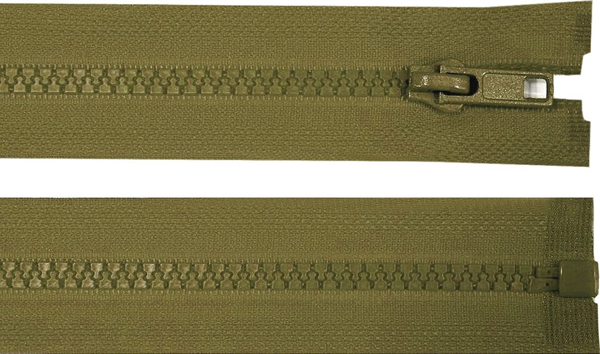 Kostěný zip No 5 délka 55 cm bundový Varianta: 298 zelená khaki tmavá, Balení: 1 ks