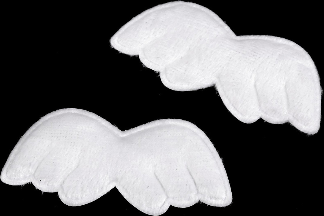 Aplikace křídla / polotovar k výrobě andělů Varianta: bílá, Balení: 10 ks