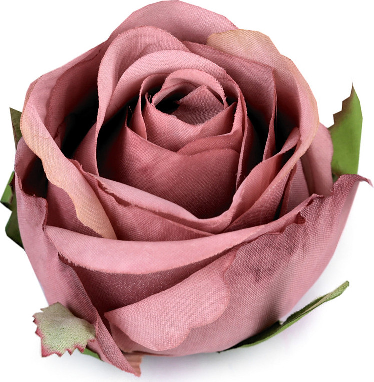 Umělý květ růže Ø5,5 cm Varianta: 4 starorůžová sv., Balení: 1 ks