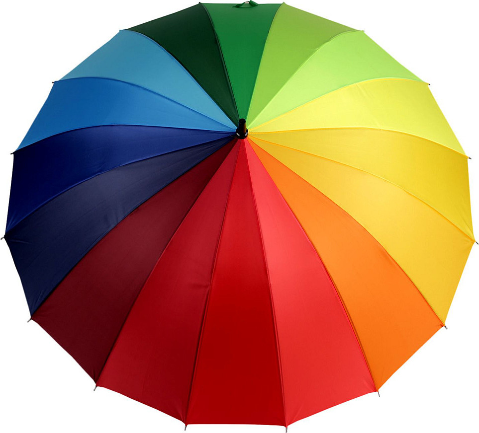 Velký rodinný deštník duha Varianta: 3 -115 cm multikolor, Balení: 1 ks