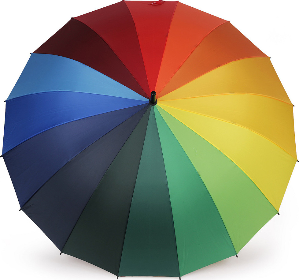 Velký rodinný deštník duha Varianta: 2 multikolor, Balení: 1 ks