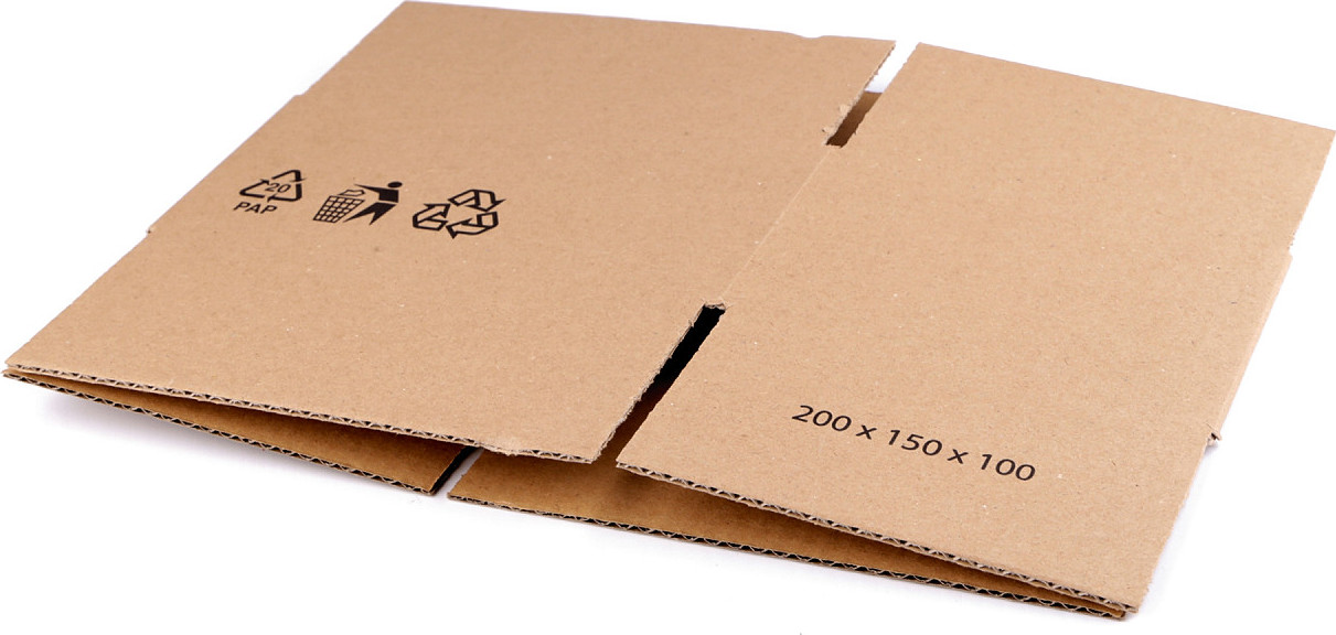 Kartonová krabice 20x15x10 cm Varianta: hnědá přírodní, Balení: 1 ks