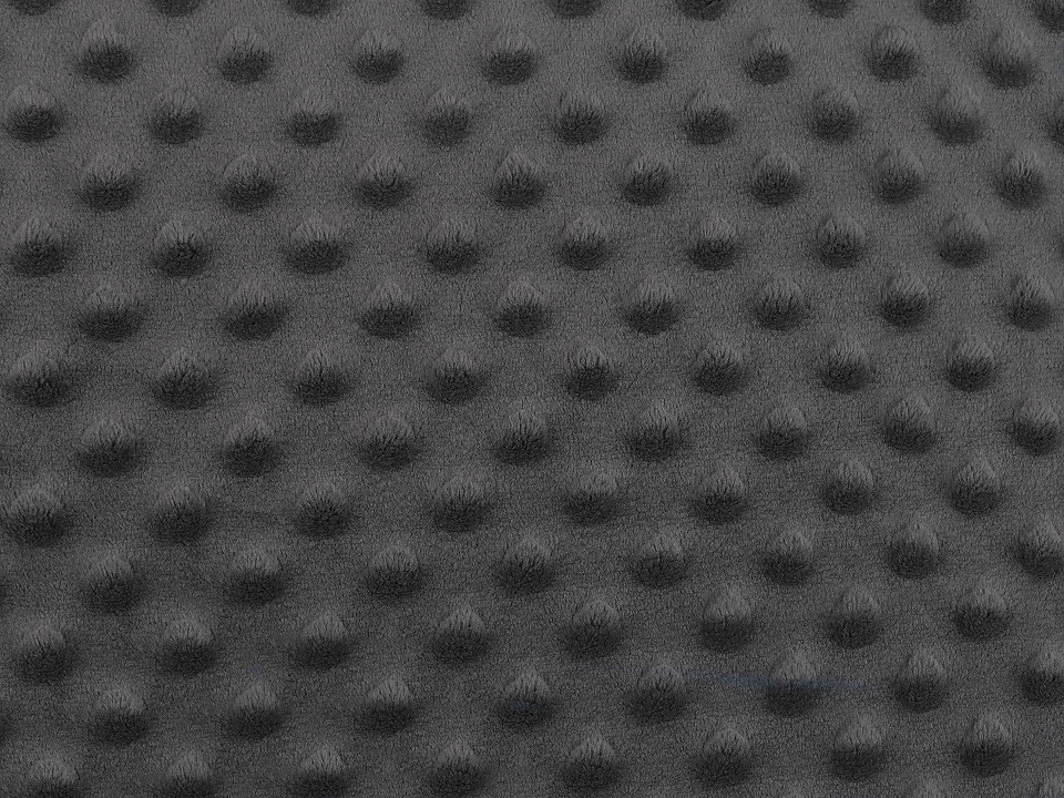 Minky s 3D puntíky Varianta: 18 (18-000) antracit, Balení: 1 m