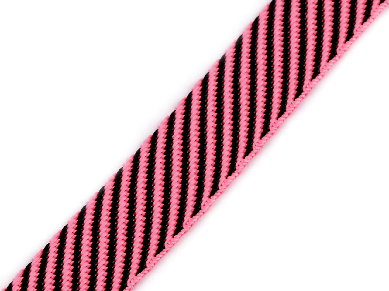 Oboustranný popruh šíře 20 mm Varianta: 13 růžová černá, Balení: 1 m