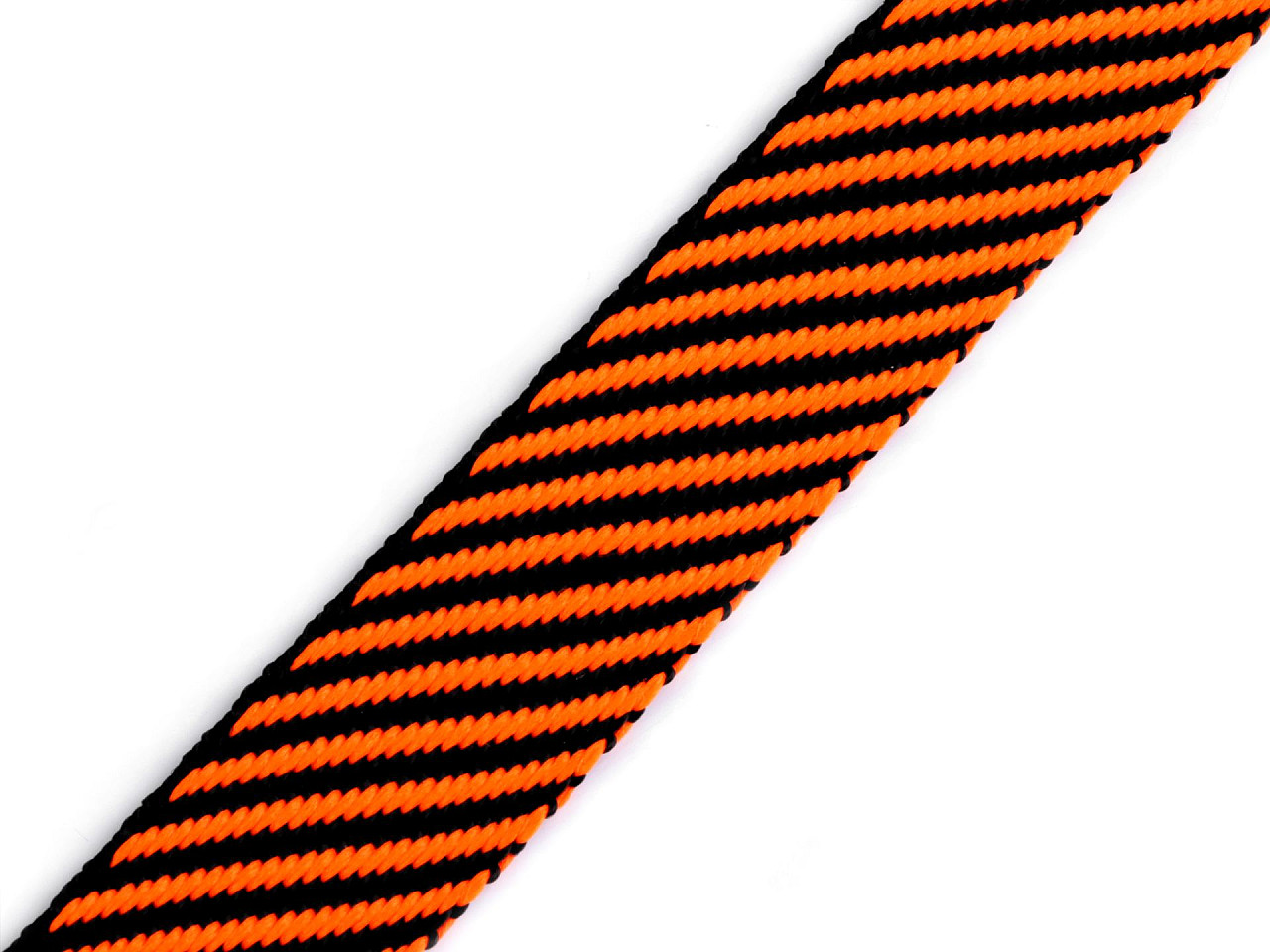 Oboustranný popruh šíře 20 mm Varianta: 22 oranžová černá, Balení: 1 m