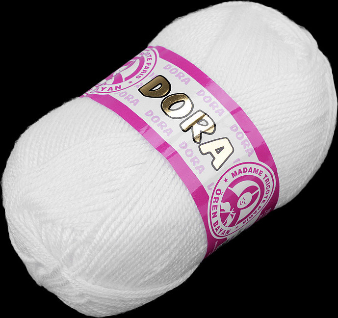 Pletací příze Dora 100 g Varianta: 15 (100) bílá, Balení: 1 ks