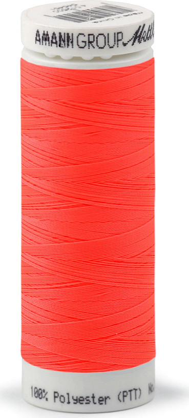 Polyesterové elastické nitě Seraflex Mettler návin 130 m Varianta: 8775 oranžová reflexní, Balení: 5 ks