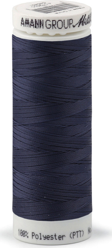 Polyesterové elastické nitě Seraflex Mettler návin 130 m Varianta: 0825 modrá tmavá, Balení: 5 ks
